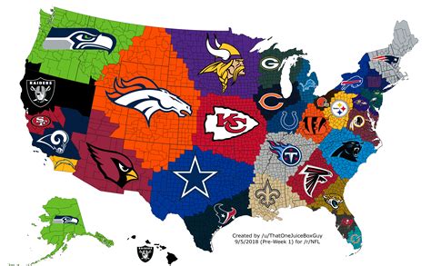 How MAP Works NFL Teams On A Map